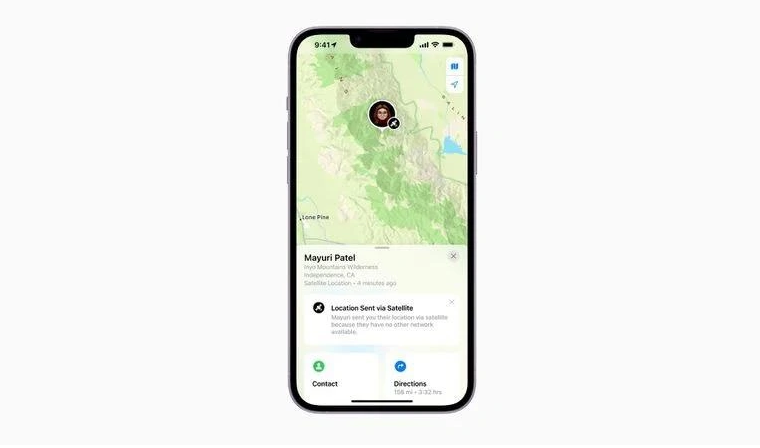 易县苹果14维修分享iPhone14系列中 FindMy功能通过卫星分享位置方法教程 