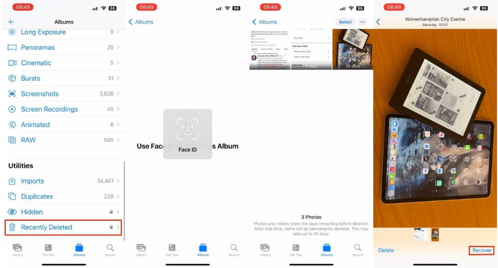 易县苹果14维修分享 iPhone14 上恢复已删除的照片 